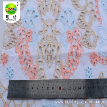 Wholesale 100% cotton eyelet embroidery lace fabric